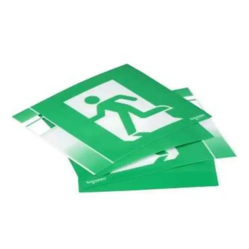 4 étiquettes repositionnables H100 - homme qui court + flèche G/D