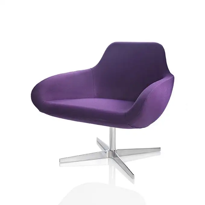 ALMA DESIGN fauteuil pivotant X BIG avec structure en aluminium brillant