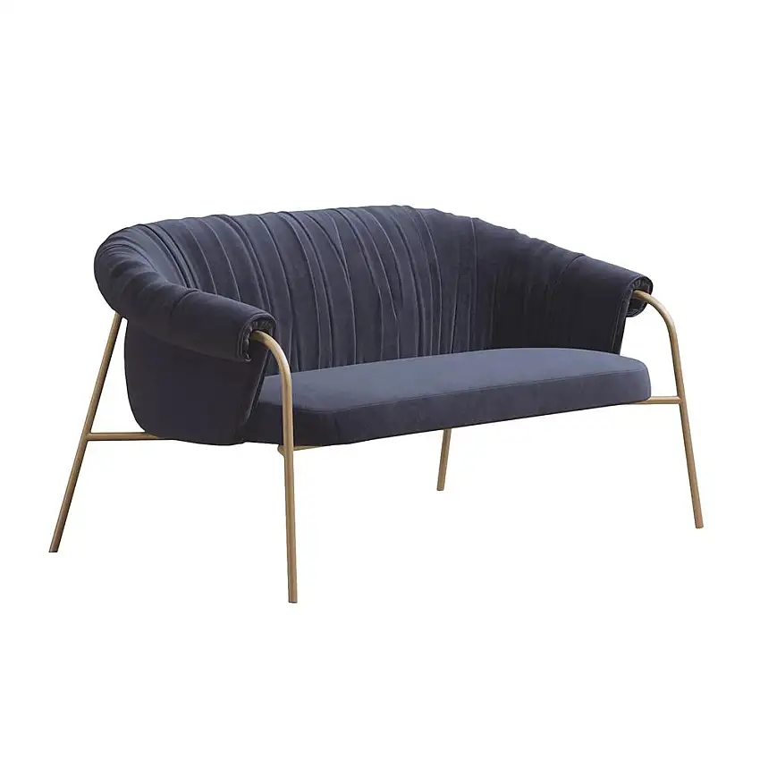 ALMA DESIGN canapé SCALA avec structure en acier verni bronze