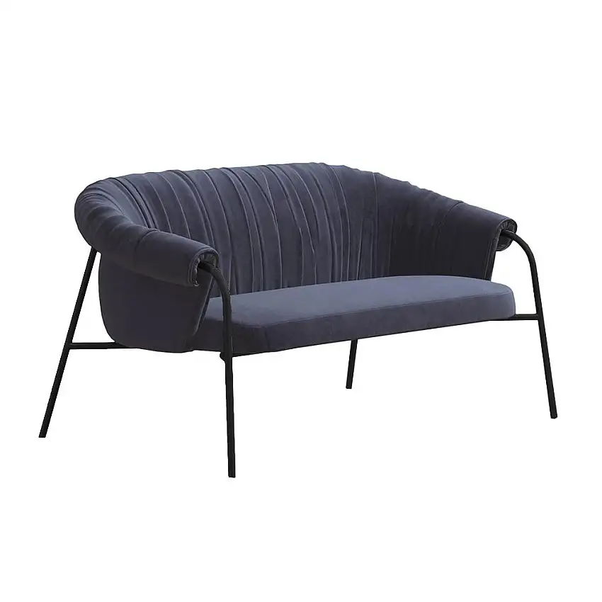 ALMA DESIGN canapé SCALA avec structure en acier verni noir