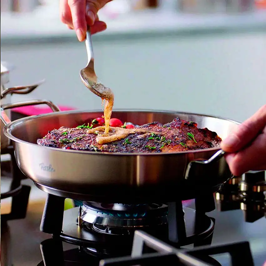 Poêle à paella basse type 28cm en acier inoxydable Original-Profi Collection® Fissler