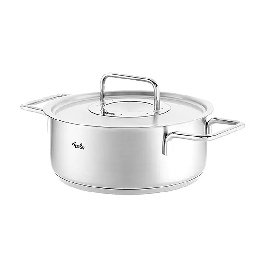 Cocotte en acier inoxydable avec couvercle Pure Fissler