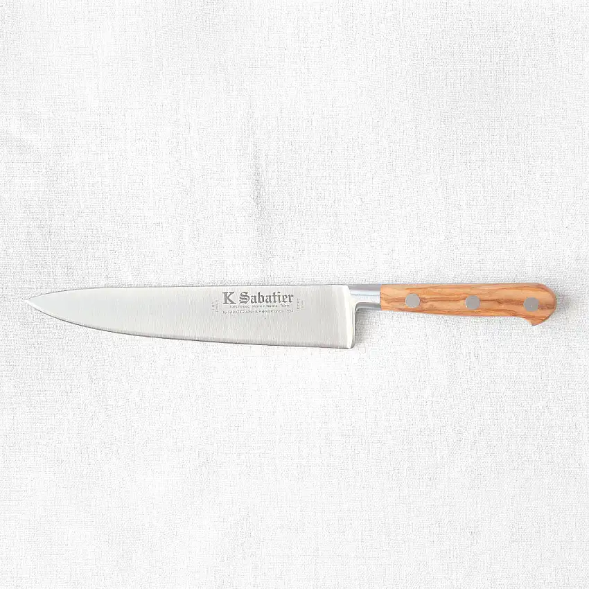 Couteau de chef manche en bois d’olivier