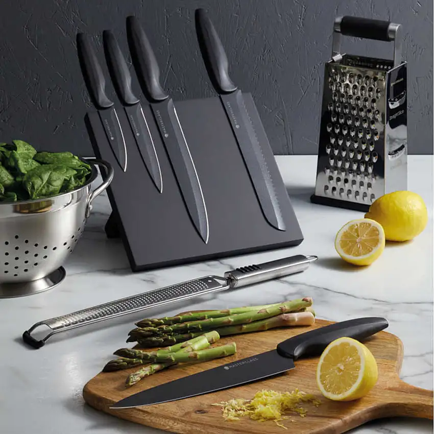 Coffret de 5 couteaux avec support magnétique Sharp MasterClass KitchenCraft
