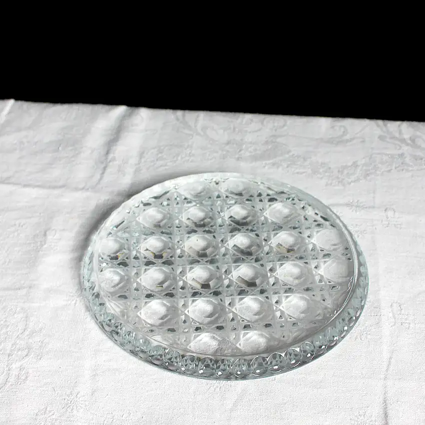 Dessous de plat en verre transparent