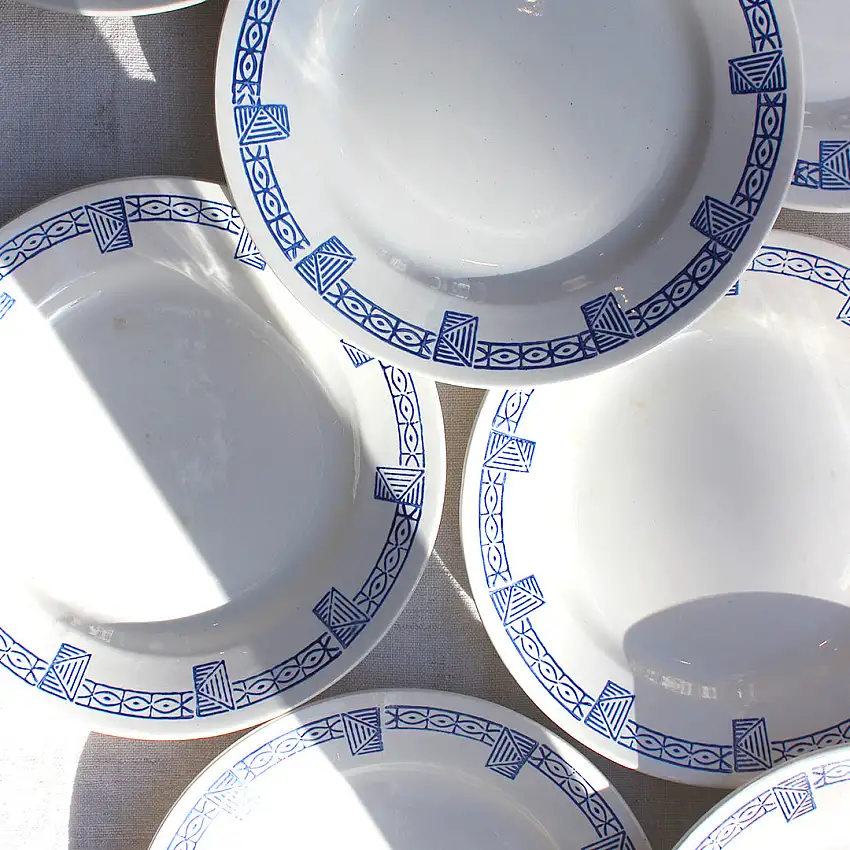 Assiettes art déco de Gien