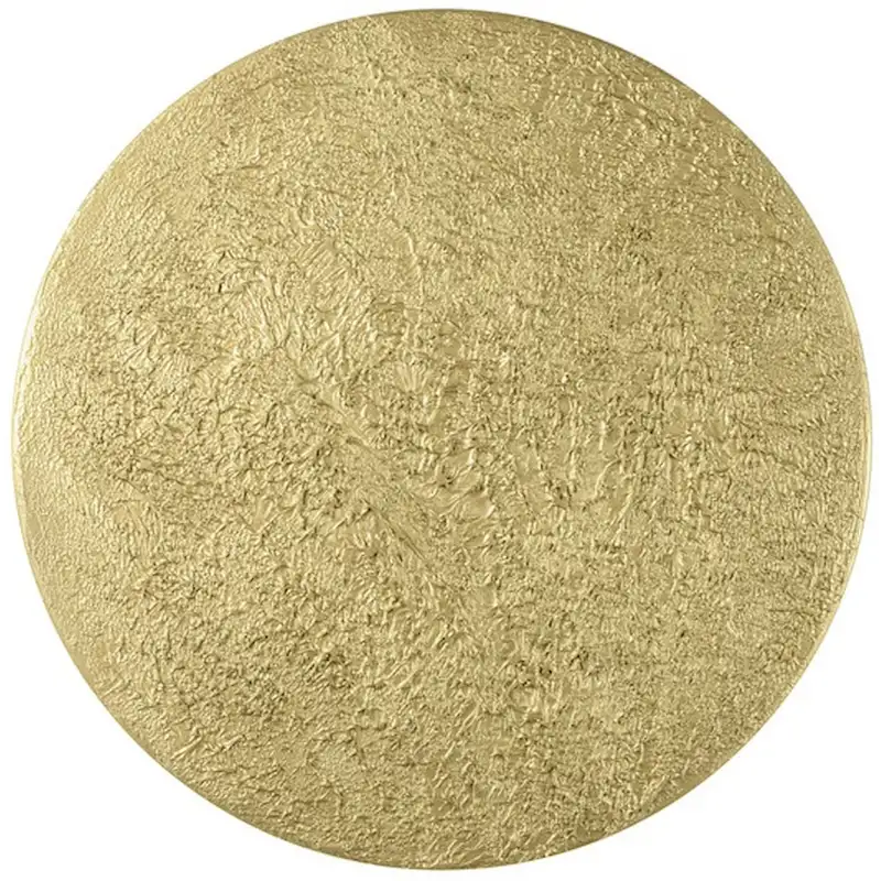 Abat-jour MANA 40 rond texture lunaire H : 2,2cm doré