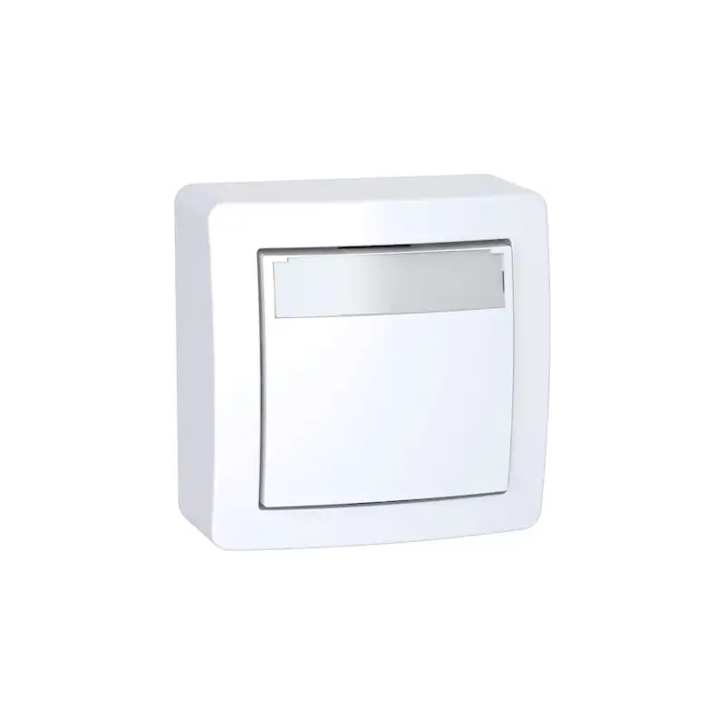 Alréa - poussoir avec porte étiquette - complet - blanc polaire