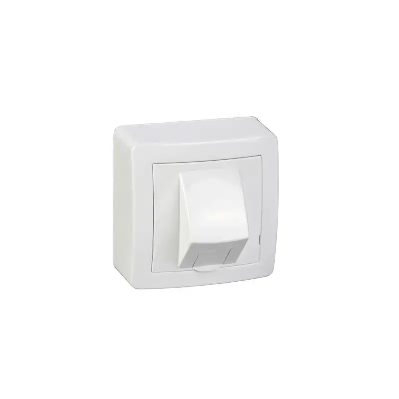 Alréa RJ45 simple catégorie 6 UTP avec cadre saillie blanc polaire