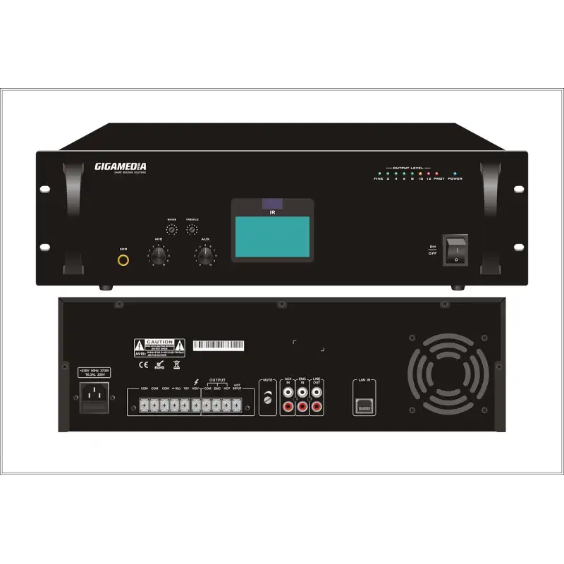 Amplificateur mélangeur sur IP 240 W avec sortie 100 V