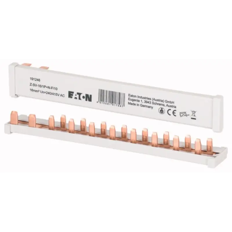 Barrette de pontage horizontale 1P+N 10 modules 16mm2 - lot de 10u.