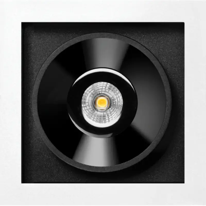Black Foster Recessed 1 Flood Dim Dali 3000K IP20 CRI sup 90 Blanc-Noir (A3191141WN)