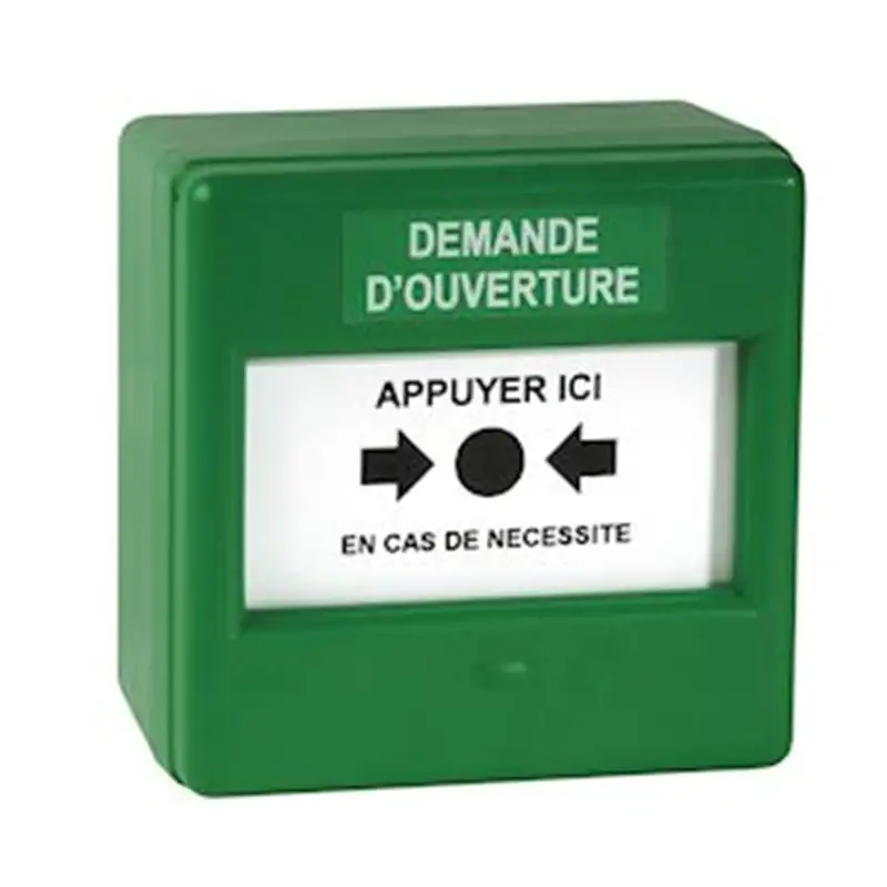 Coffret membrane simple action - couleur verte - demande ouverture