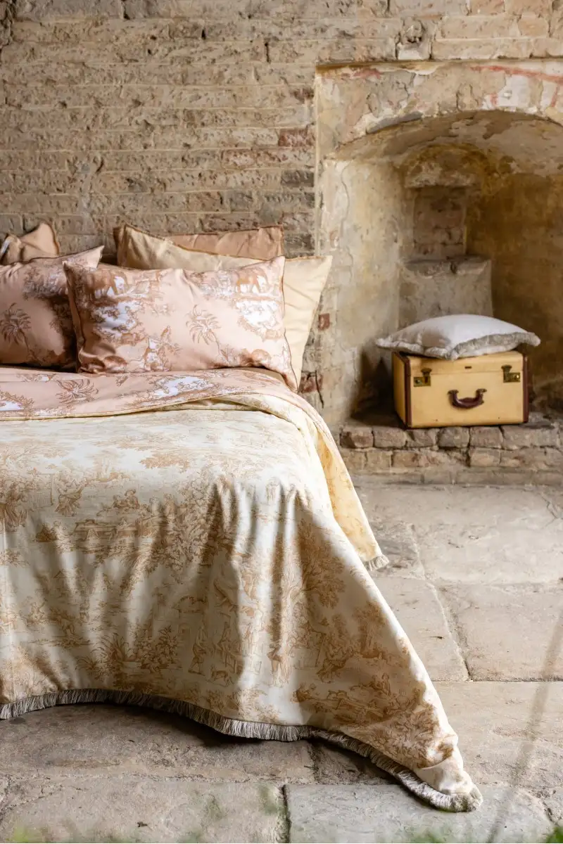 Couvre-lit en coton à franges CL0927_CO0_000-2356