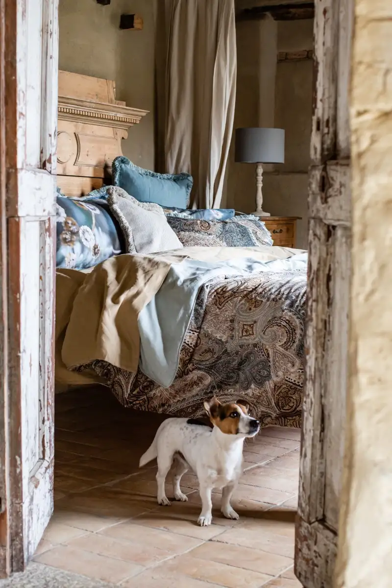 Couvre-lit réversible en lin velouté Elena CL8801_PEV_LI0-2130