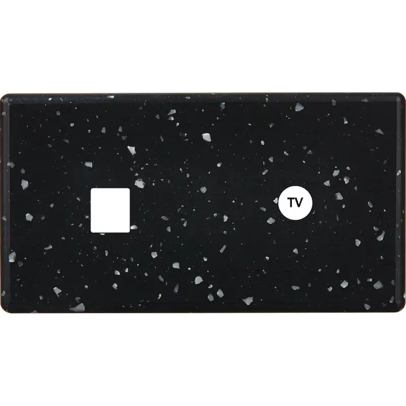 Façade Hitera Terrazzo noir double horizontale M1 C1