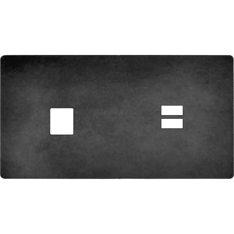 Façade 'M' acier verni double horizontale 1 Media 1 chargeur USB magnétique