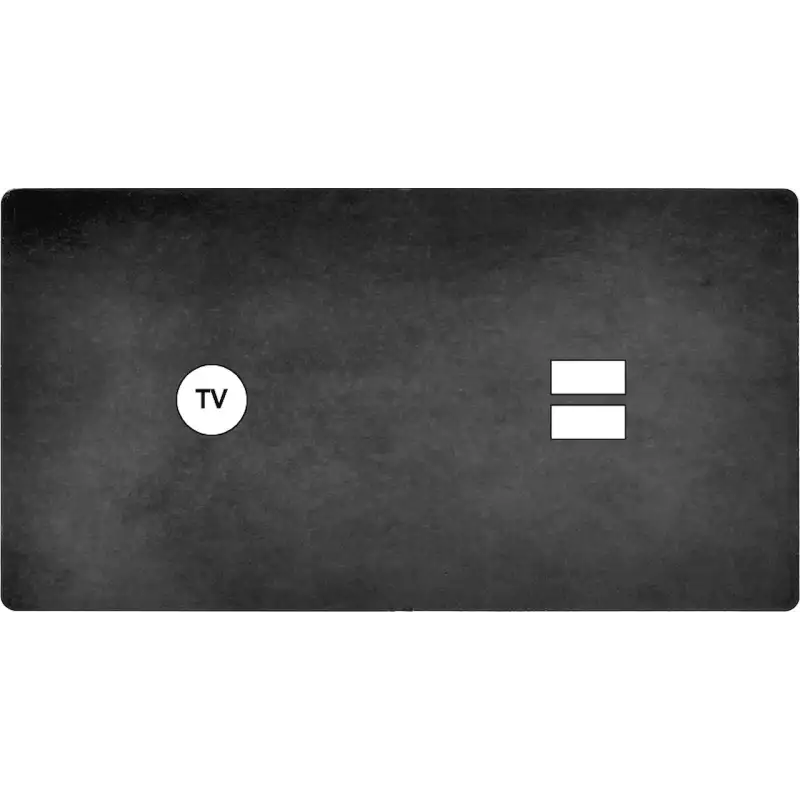 Façade 'M' Acier Verni Double Horizontale 1 Prise Tv 1 Chargeur USB magnétique