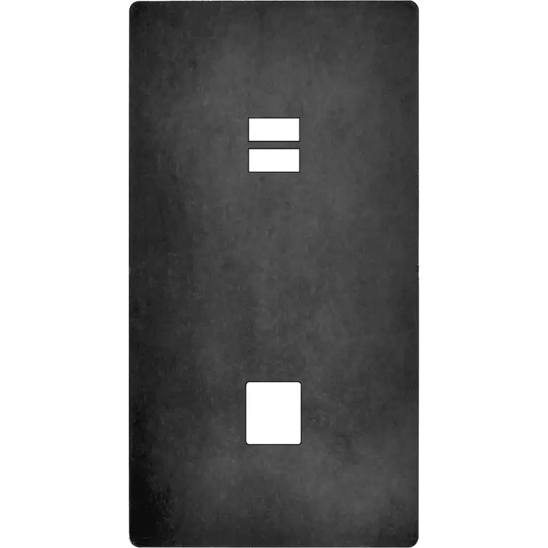 Façade 'M' acier verni double verticale 1 chargeur USB magnétique