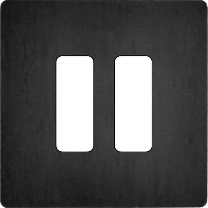 Façade 'M' acier verni simple 2 boutons magnétique