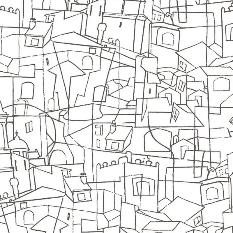 Papier peint adhésif Cubist Cityscape