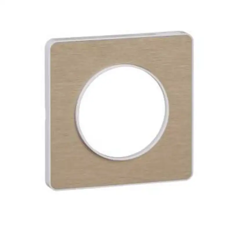 Plaque Odace Touch - Bronze brossé avec liseré blanc - Unique