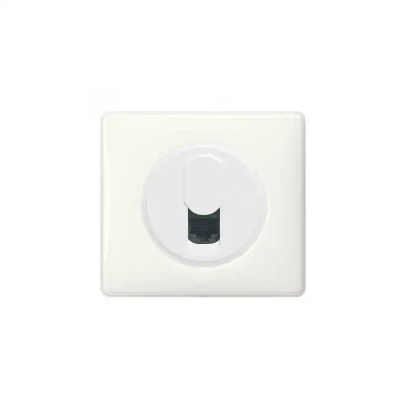 Prise RJ45 simple TV/TEL/internet - catégorie 6 - STP - ensemble blanc complet