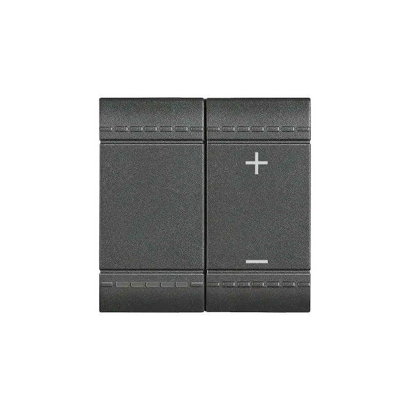 Variateur toutes lampes 2 fils sans neutre Livinglight - Anthracite - 2 modules